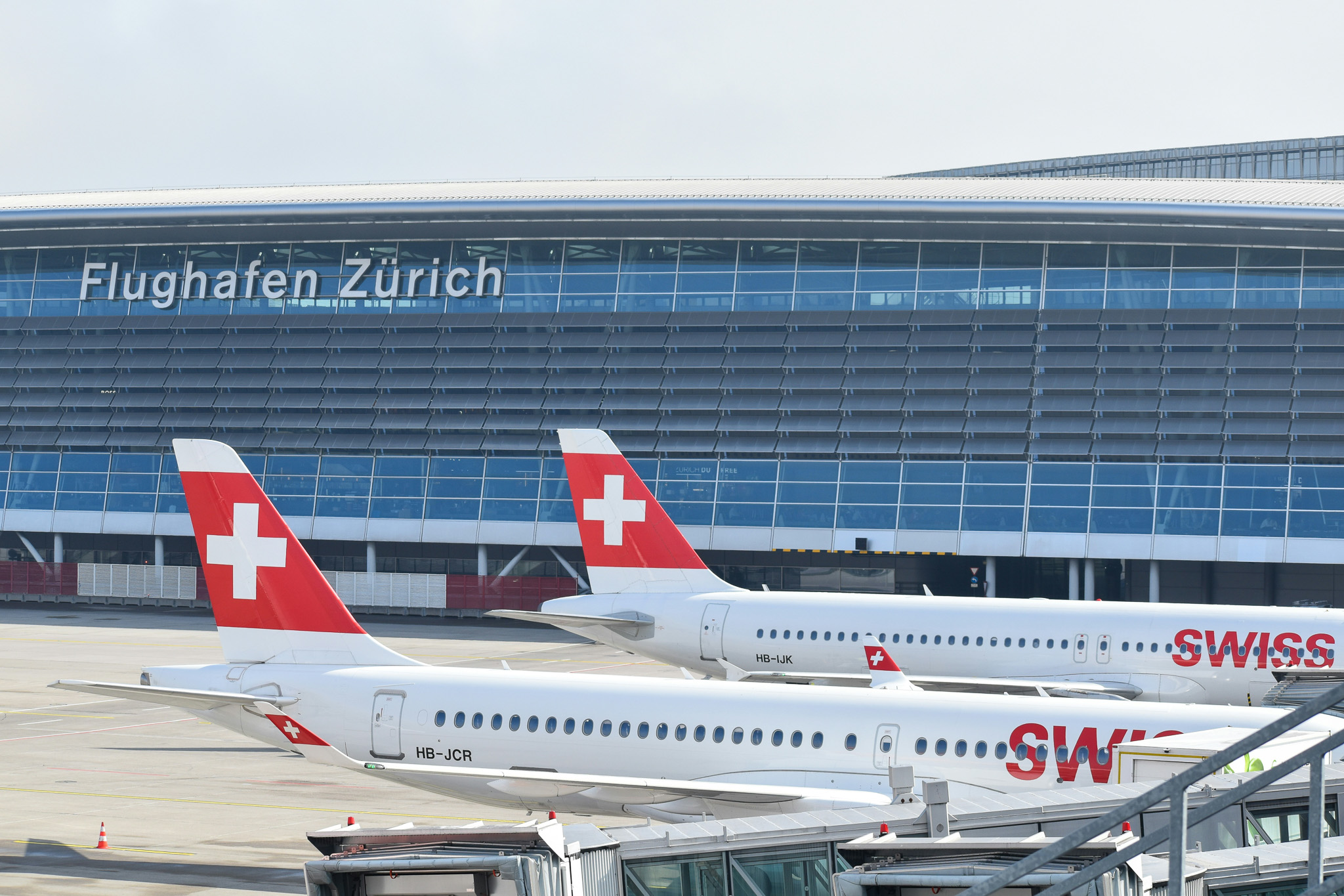 Zurich Airport - Flughafen Zürich with Swiss planes